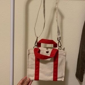 Mini canvas cross body bag